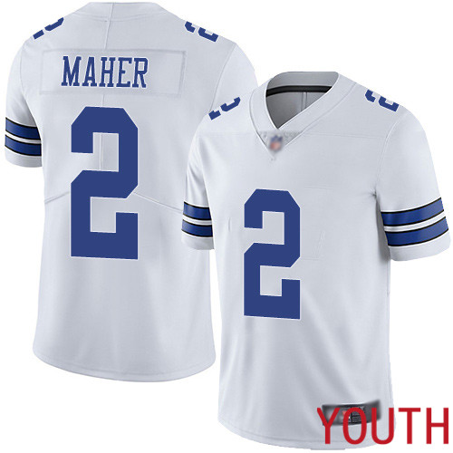 Youth Dallas Cowboys Limited White Brett Maher Road 2 Vapor Untouchable NFL Jersey